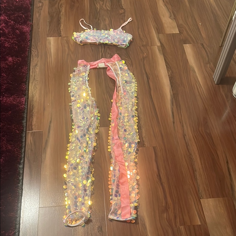 Missguided Sequin Swim Coverup Set